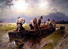 Gem&auml;lde "Fischzug am Chiemsee"