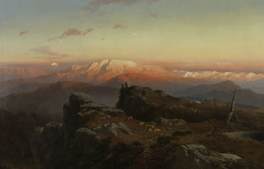 Gem&auml;lde "Abend auf der Hohen Kampe"