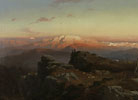 Gem&auml;lde "Abend auf der Hohen Kampe", Ausschnitt