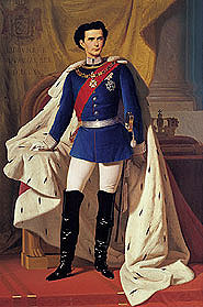 Painting of Ludwig II by F. v. Piloty, 1865
