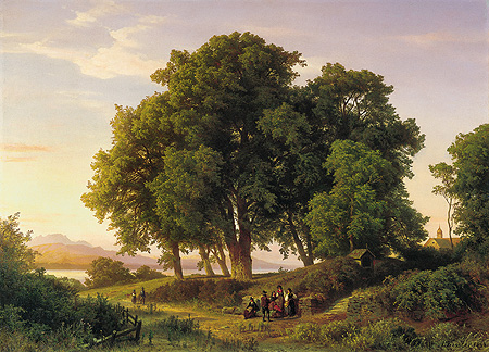 Picture: Painting "Evening at Chiemsee"