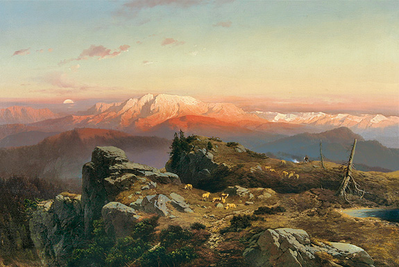 "Abend auf der Hohen Kampe", Karl Millner, 1860