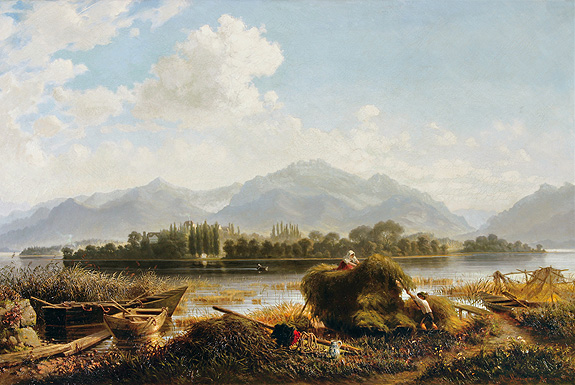 "Blick auf die Herreninsel", Albin Mattenheimer, 1874