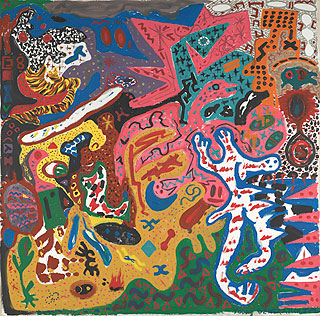 Gemälde 'Young Generation', A.R. Penck
